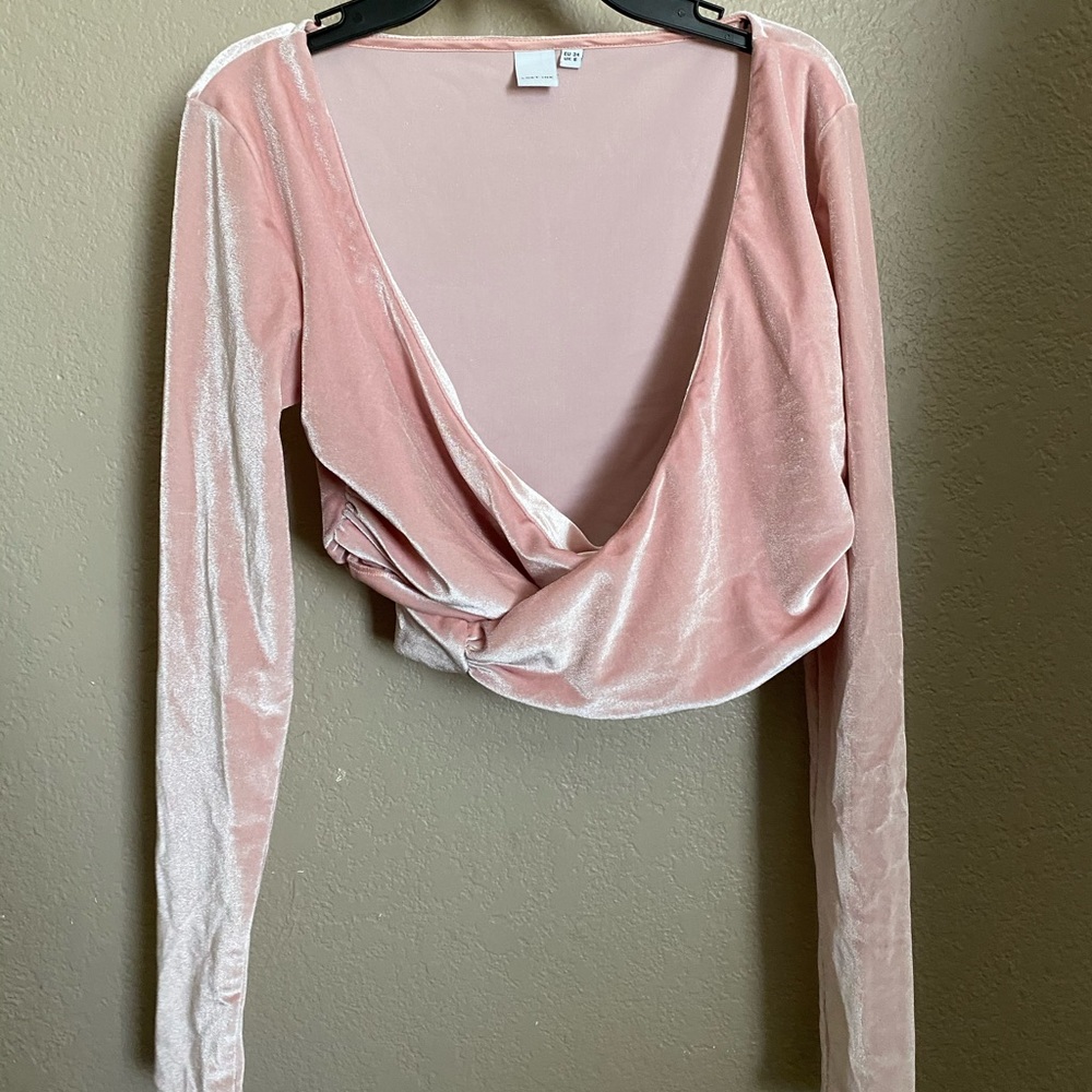 Lost Ink Pink Wrap Top